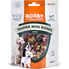 BOXBY DOG TRAINER MINI BONES 140G - MINI GABALIŅI PIEAUGUŠIEM SUŅIEM