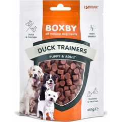 BOXBY DUCK TRAINER 100G - PĪLES GAĻAS GABALIŅI KUCĒNIEM UN PIEAUGUŠIEM SUŅIEM