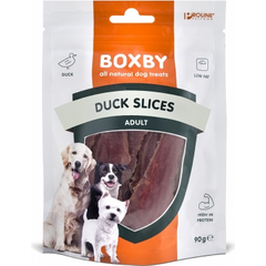 BOXBY DUCK SLICES FOR DOGS 90G - PĪLES GAĻAS GABALIŅI PIEAUGUŠIEM SUŅIEM