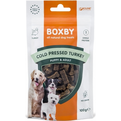 BOXBY COLD PRESED TURKEY TREAT 100G - AUKSTĀS PRESEŠANAS GARDUMS SUŅIEM AR TĪTARU