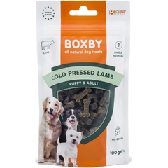 BOXBY COLD PRESED LAMB TREAT 100G - AUKSTĀS PRESEŠANAS GARDUMS AR JĒRA GAĻU