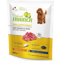 NT DOG SMALL&TOY ADULT BEEF&RICE 800G - BARĪBA MAZO UN ĻOTI MAZO ŠĶIRŅU PIEAUGUŠIEM SUŅIEM AR LIELLOPU UN RĪSIEM