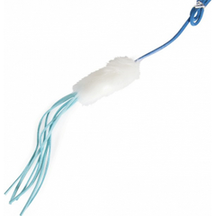 Rotaļlieta kaķiem kociņš ar  ādas lentem 46cm