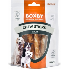 BOXBY CHEW STICKS WITH CHICKEN&BEEF 325G - JĒLĀDAS KOCIŅI AR VISTU UN LIELLOPU