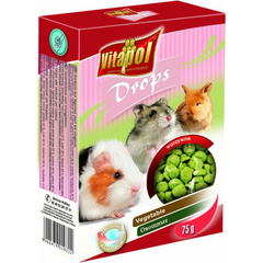 Vitapol COMPLEMENTARY DROPS 75g - Täiendav toit närilistele köögiviljadega
