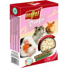 Vitapol COMPLEMENTARY DROPS 75g - Papildbarība ar pienu un medu grauzējiem