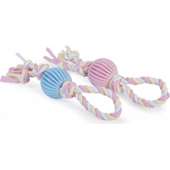 Rotaļlieta suņiem - Virve ar lateksa bumbu 5.5cm/30cm