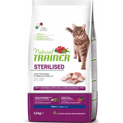 NT CAT ADULT STERILISED TURKEY 1,5 KG - pilnvērtīga sausā barība ar tītaru pieaugušiem sterilizētiem kakiem