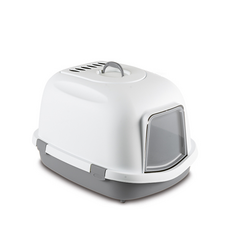 Kaķu tualete SUPER QUEEN (balts/pelēks)