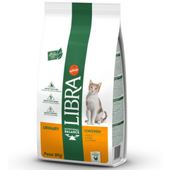 LIBRA CAT ADULT URINARY WITH CHICKEN 8kg - pilnvērtīga sausa barība urīnceļu veselībai pieaugušiem kaķiem, ar vistu