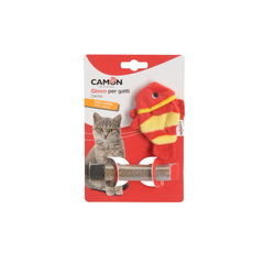 Rotaļlieta kaķiem - plīša zivtiņa ar kaķumētru tūbiņā 10cm