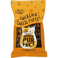 Miss Purfect gardums kaķiem 100g - Chicken&Cheese puffs, spilventiņi ar vistu un sieru