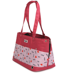 Transportēšanas soma Eat/Love/Play - SARKANĀ krāsā 42x21x27 cm