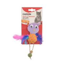 Rot. Kaķiem plīša pūce ar kaķumētru 10cm