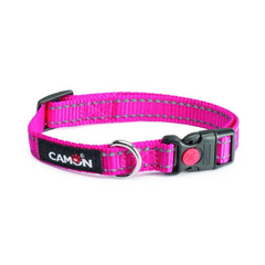 Kaklasiksna suņiem fuksija kr. un atstaroj. šuvēm 15mmx26/40cm