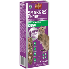 EXPERT SMAKERS degu pelēm 2gb 100g - pilnvērtīga barība degu pelēm, kas aizstāj tradicionālas maisījumus