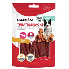 Zirga gaļas šķēles 80g - Papildbarība pieaugušiem suņiem