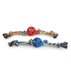 Rot. Suņiem Virve ar gumijas bumbu 63mm 38cm