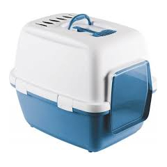 Kasside tualett CATHY COMFORT(sinine/valge) 58x45x48 cm