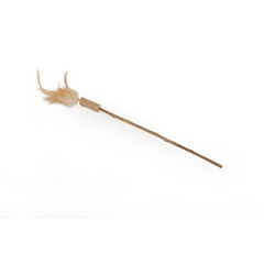 Rot. Kaķiem - Nūja koka ar spalvām 33cm