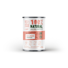 Fresh Farm Dog Smooth Pate Salmon & Fish 400gr - pilnvērtīga barība, pastētes veida konservi ar lasi un zivīm
