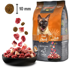 LEONARDO ADULT DUCK 15KG - Sausā barība pieaugušiem kaķiem ar pīli