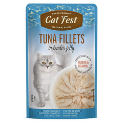 CatFest Tuna Fillets in Tender Jelly 70g - okeāna tunzivs gabaliņi želejā