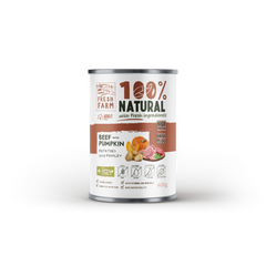 Fresh Farm DOG Coarse pate beef,pumpkin,potatoes&parsley 400gr - Pieaugušiem suņiem ar liellopu gaļu un ķirbi