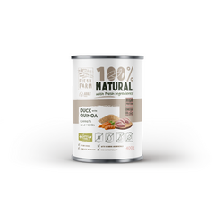 Fresh Farm DOG Coarse pate duck, quinoa, carrots & herbs 400gr - rupjas konsistences pastēte, pīles gaļa, kvinoja, burkāni un garšaugi