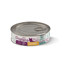 Fresh Farm CAT Prefera MPD Adult chicken 85gr - pilnvērtīga mitrā barība pieaugušiem kaķiem (arī sterelizētiem), monoproteīna barība ar vistas gaļu.