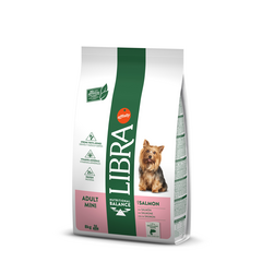 LIBRA DOG MINI ADULT SALMON 8kg - pilnvērtīga un sabalansēta sausā barība pieaugušiem mazo šķirņu suņiem