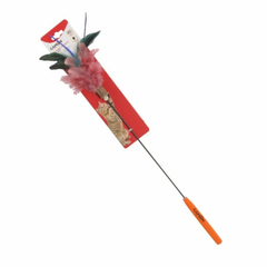 CAMON Rotaļlieta Kaķiem - Nūja ar spalvām 65cm ar mīkstu oranžu rokturi