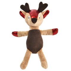 Barry King rotaļlieta suņiem, Ziemassvētku alnis, plīša, brūns, 23 x 31 cm