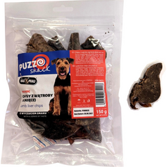 HAU&MIAU dog treat, lamb liver chips 6x3cm 150g - papildbarība suņiem, gardie jēra aknu čipsi 6x3cm