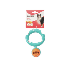 Rot. Suņiem Termoplast. riņķis ar virvi un pīkstuli 16cm