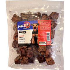HAU&MIAU dog treat, beef lung, cubes, 3-4cm 150g - papildbarība suņiem, gardie liellopu plaušas kubiciņi, 3x4 cm