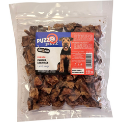 HAU&MIAU dog treat, lamb lung, cubes, 3-4cm 150g - дополнительный корм для собак, вкусные кубики лёгкого ягнёнка, 3x4 см