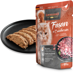 LEONARDO PHEASANT&CRANBERRIES 85GR - КОНСЕРВЫ ДЛЯ КОШЕК С ФАЗАНОМ И КЛЮКВОЙ