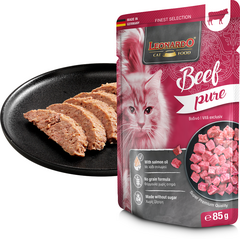 LEONARDO влажный корм для кошек с говядиной 85 г