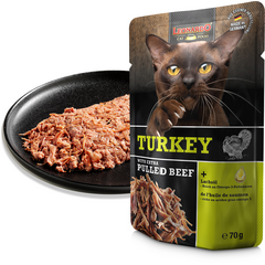 LEONARDO mitrā barība kaķiem ar tītaru un plucinātu liellopu gaļu 70 g