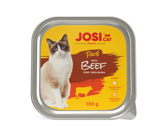 Josera Petfood Konservi JOSERA JosiCat Liellopa gaļas pastēte 100 g Alu