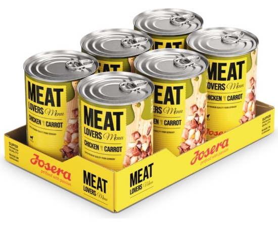 Josera Petfood Konservi JOSERA suņiem Meat Lovers Menu Chicken with Carrot 800 g