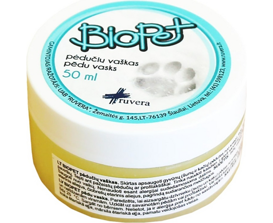 Ruvera BioPet vasks ķepām suņiem un kaķiem 50 ml