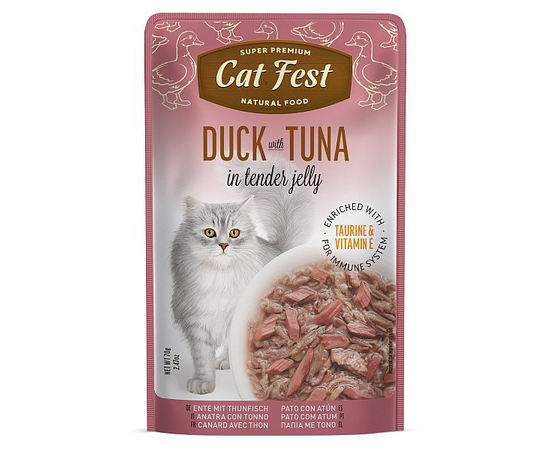 Catfest Cat Fest Kanafilee tuunikalaga želees, 70g