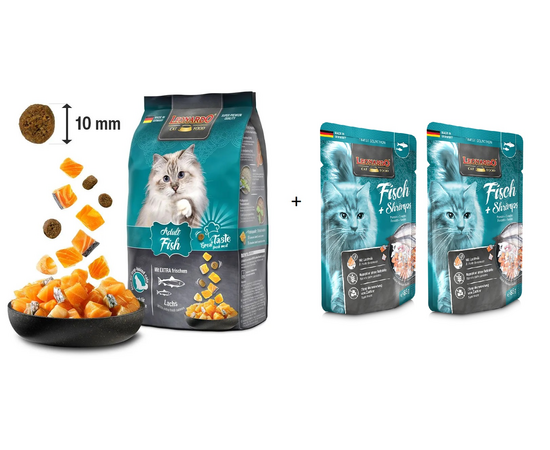 Leonardo Adult Fish &Rice 1.8kg + Leonardo Fish &Shrimps 85gr * 2gb