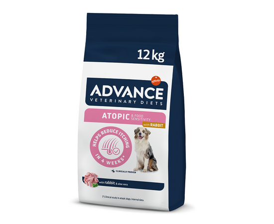 ADVANCE VET DOG ATOPIC RABBIT 12KG - ДЛЯ ВЗРОСЛЫХ СОБАК СРЕДНИХ И КРУПНЫХ ПОРОД С АТОПИЧЕСКИМ ДЕРМАТИТОМ