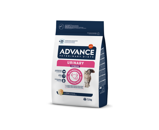 ADVANCE VET CAT URINARY STRESS 7.5KG - KAĶIEM URĪNTRAKTA VESELĪBAI UN STRESA MAZINĀŠANAI