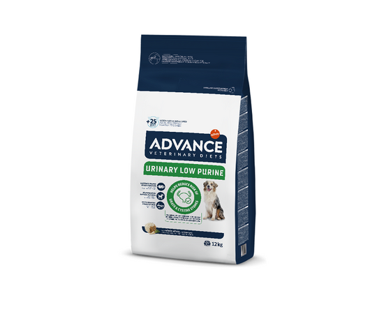 ADVANCE VET DOG URINARY LOW PURINE 12KG - KOERTELE KUSETEEDE TERVISE TOETUSEKS MADALA PURIINISISALDUSEGA