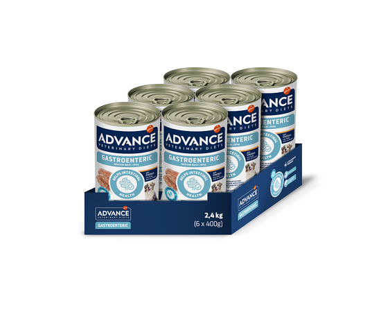 ADVANCE VETERINARY DIET DOG GASTROENTERIC MED/MAXI 400G - KONSERVI VIDĒJO UN LIELU ŠĶIRŅU SUŅIEM AR GREMOSANAS TRAUCĒJUMIEM, 2 image