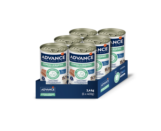 ADVANCE VETERINARY DIET DOG HYPOALLERGENIC TROUT 400G - KONSERVI SUŅIEM AR BARĪBAS NEPANESĪBU UN ALERĢIJĀM, 2 image